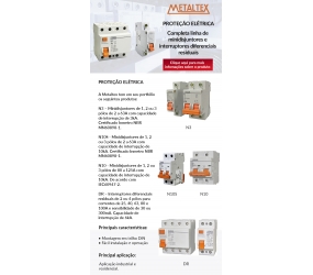 N3, N10 e DR  - Proteção Elétrica - Linha completa de minidisjuntores e interruptores diferenciais residuais