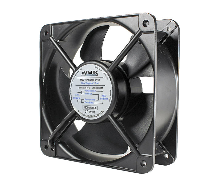 Ventilador de Painel 180x180x60mm - Esfera - 9500RPM - 220VCA