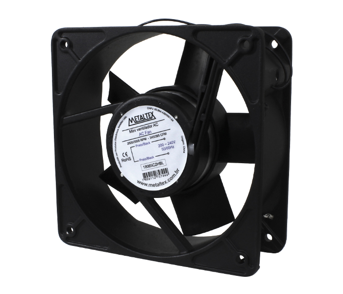 Ventilador de Painel 180x180x65mm - Esfera - 2600/3000RPM - 220VCA