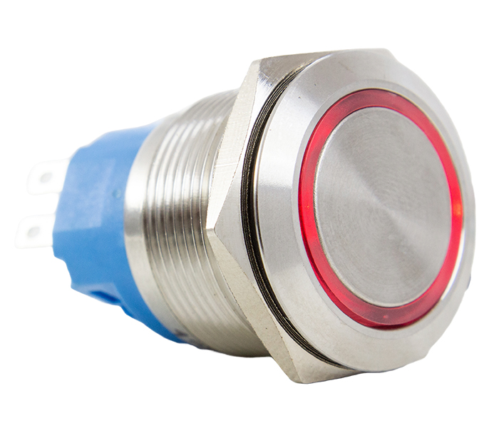 Botão Antivandalismo Iluminado 22mm - 24VCA/VCC - Tricolor - 1 REV