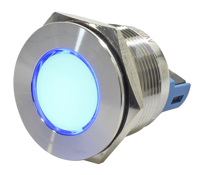 Sinalizador Antivandalismo Aço Inox 22mm - 220VCA - Azul