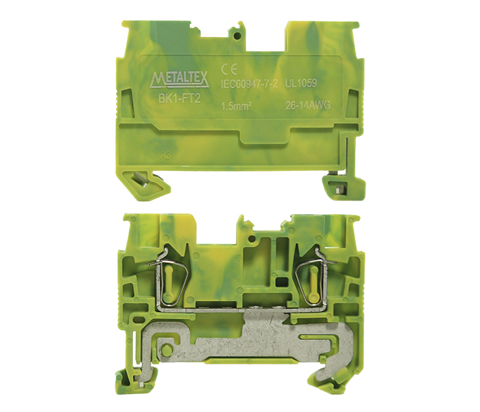 Borne Terra Mola 1,5mm² Frontal 2 Vias