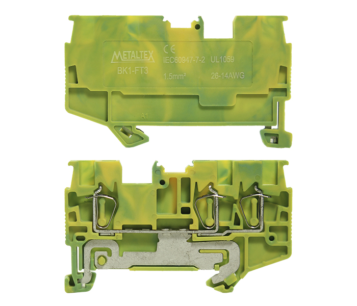 Borne Terra Mola 1,5mm² Frontal 3 Vias