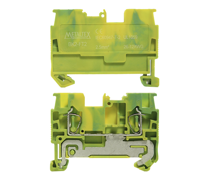 Borne Terra Mola 2,5mm² Frontal 2 Vias