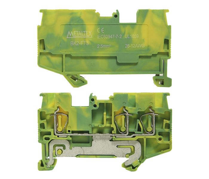 Borne Terra Mola 2,5mm² Frontal 3 Vias
