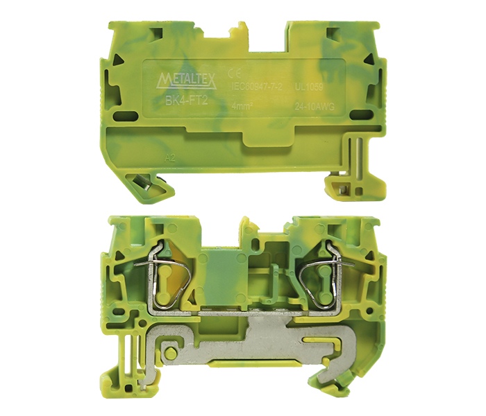 Borne Terra Mola 4mm² Frontal 2 Vias