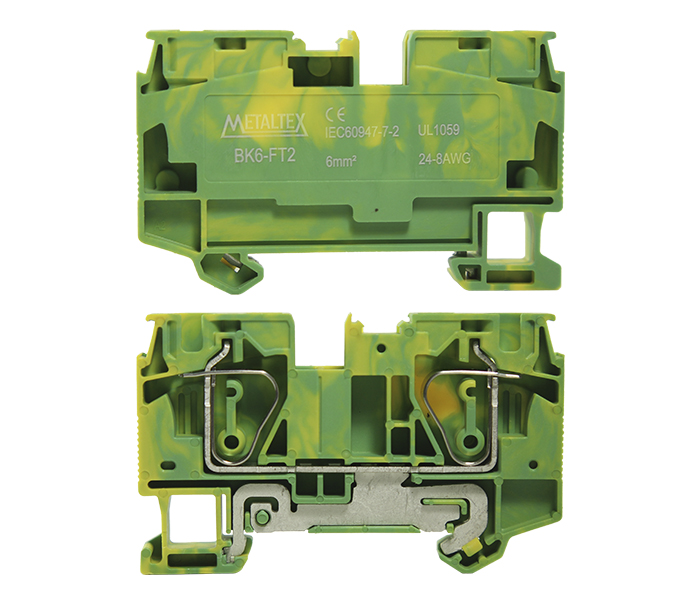 Borne Terra Mola 6mm² Frontal 2 Vias