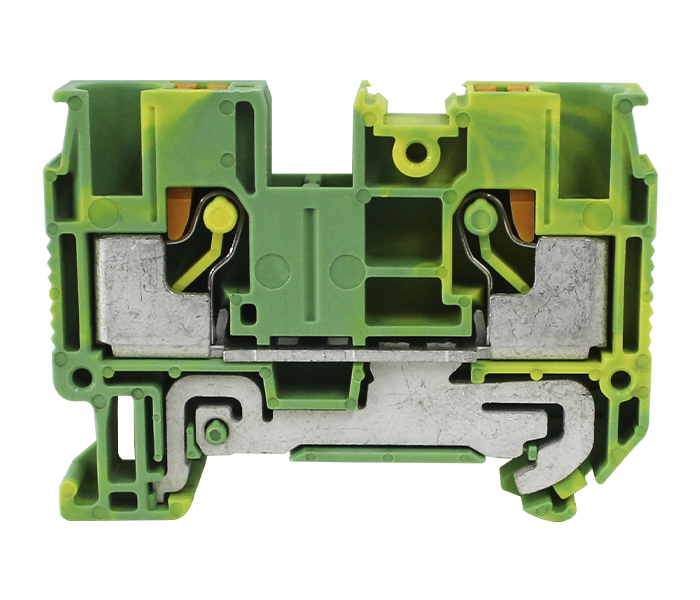 Borne Terra Push-in 6mm² 2 Vias
