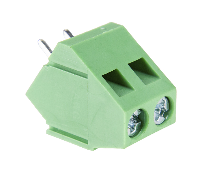 Borne Modular para PCI 2 Vias - Passo 5mm - 15,5mm - 45 Graus - Verde