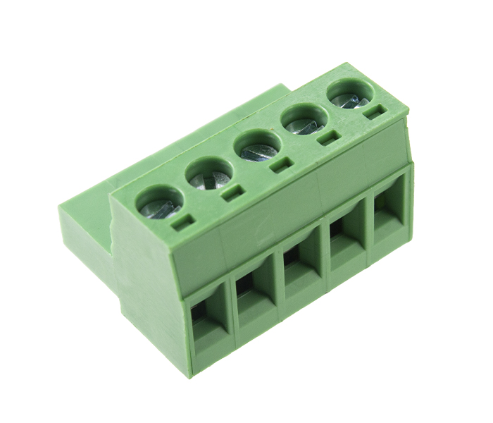 Borne Plugável 5 Vias para Conexão de Cabo à Borda de PCI - Passo 5mm - 18,4mm - Verde - Card Edge