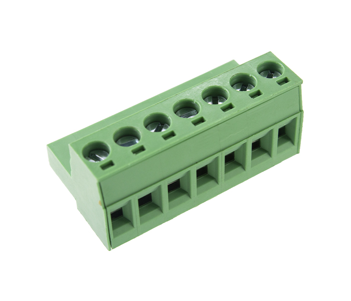 Borne Plugável 7 Vias para Conexão de Cabo à Borda de PCI - Passo 5mm - 18,4mm - Verde - Card Edge