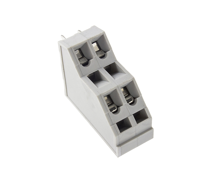 Borne Mola 2 Níveis para PCI 2X 2 Vias - Passo 5mm - 26,5mm - Cinza