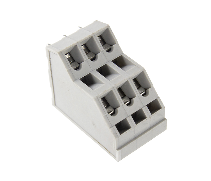 Borne Mola 2 Níveis para PCI 2X 3 Vias - Passo 5mm - 26,5mm - Cinza