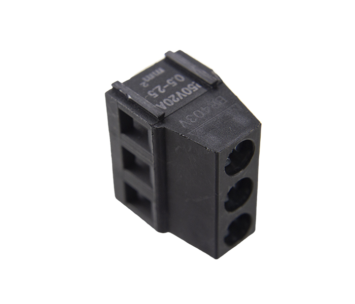Borne Modular para PCI 3 Vias com Parafusos Fechados - Passo 5mm - 14,2mm - Preto