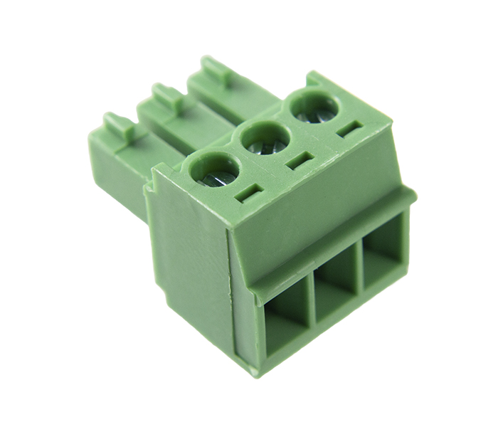 Borne Plug para Cabo 3 Vias - Passo 3,81mm - 11,2mm - Verde
