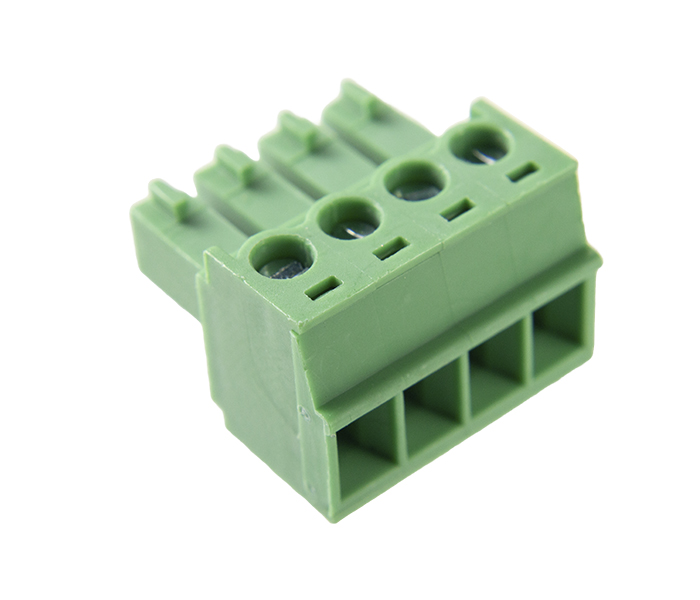 Borne Plug para Cabo 4 Vias - Passo 3,81mm - 11,2mm - Verde