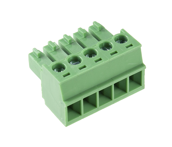 Borne Plug para Cabo 5 Vias - Passo 3,81mm - 11,2mm - Verde