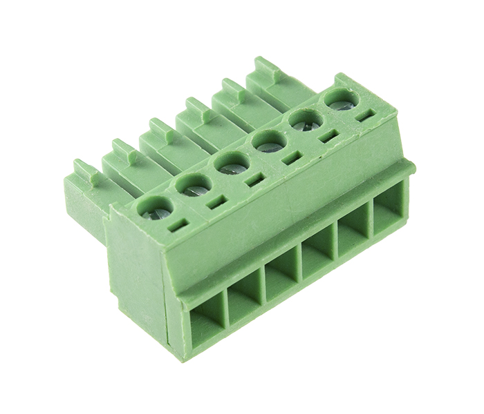 Borne Plug para Cabo 6 Vias - Passo 3,81mm - 11,2mm - Verde