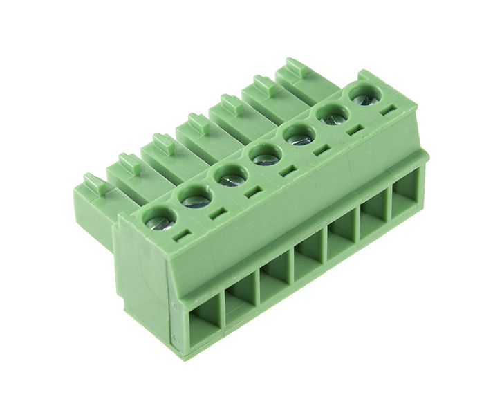 Borne Plug para Cabo 7 Vias - Passo 3,81mm - 11,2mm - Verde