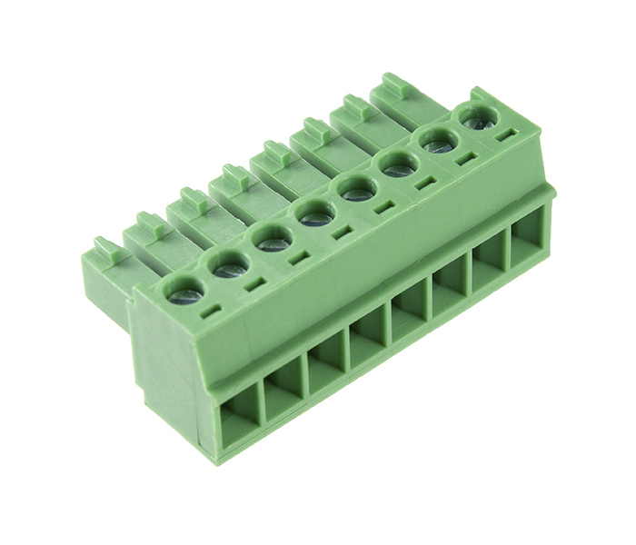 Borne Plug para Cabo 8 Vias - Passo 3,81mm - 11,2mm - Verde