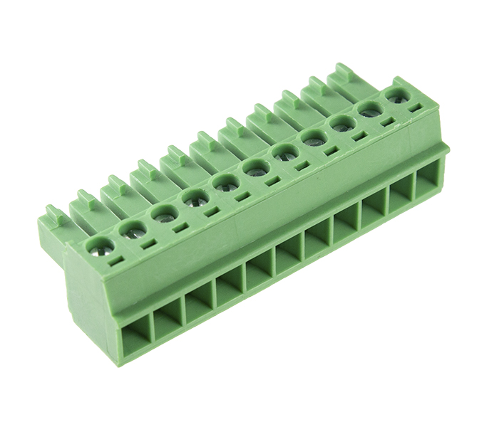 Borne Plug para Cabo 11 Vias - Passo 3,81mm - 11,2mm - Verde