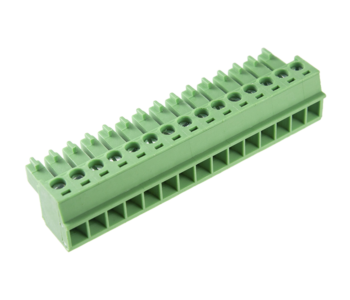 Borne Plug para Cabo 15 Vias - Passo 3,81mm - 11,2mm - Verde