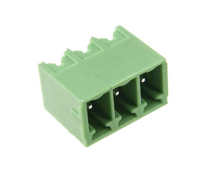 Borne Receptáculo para PCI 180 Graus - 3 Vias - Passo 3,81mm - 11,2mm - Verde