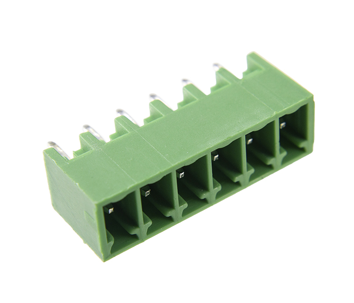 Borne Receptáculo para PCI 180 Graus - 6 Vias - Passo 3,81mm - 11,2mm - Verde