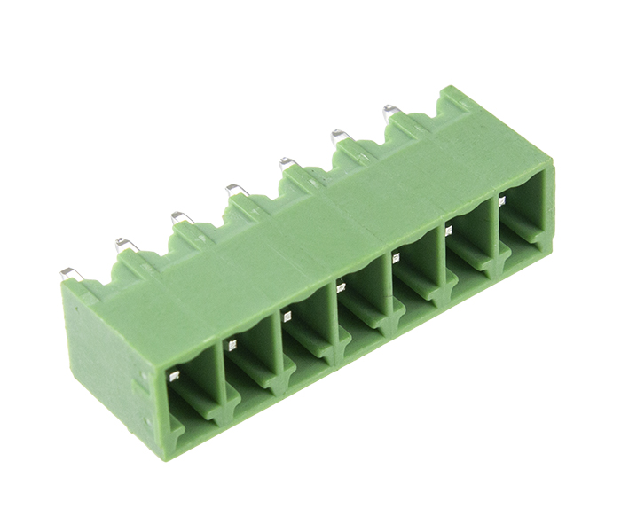 Borne Receptáculo para PCI 180 Graus - 7 Vias - Passo 3,81mm - 11,2mm - Verde
