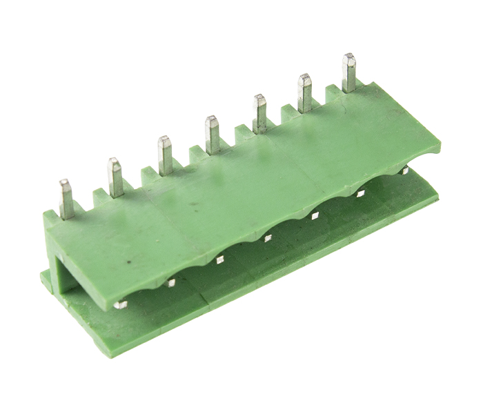 Borne Receptáculo para PCI 180 Graus - 8 Vias - Passo 3,81mm - 11,2mm - Verde