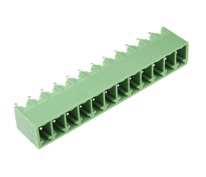 Borne Receptáculo para PCI 180 Graus - 12 Vias - Passo 3,81mm - 11,2mm - Verde