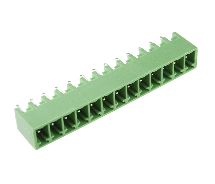 Borne Receptáculo para PCI 180 Graus - 13 Vias - Passo 3,81mm - 11,2mm - Verde