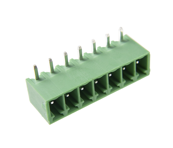 Borne Receptáculo para PCI 90 Graus - 7 Vias - Passo 3,81mm - 11,2mm - Verde