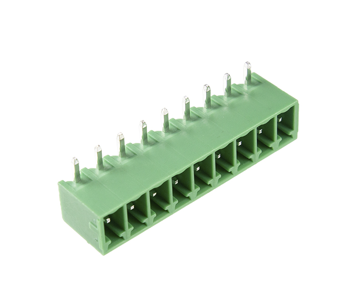 Borne Receptáculo para PCI 90 Graus 9 Vias - Passo 3,81mm - 11,2mm - Verde
