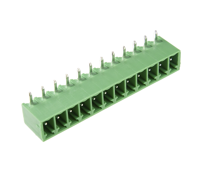 Borne Receptáculo para PCI 90 Graus - 12 Vias - Passo 3,81mm - 11,2mm - Verde