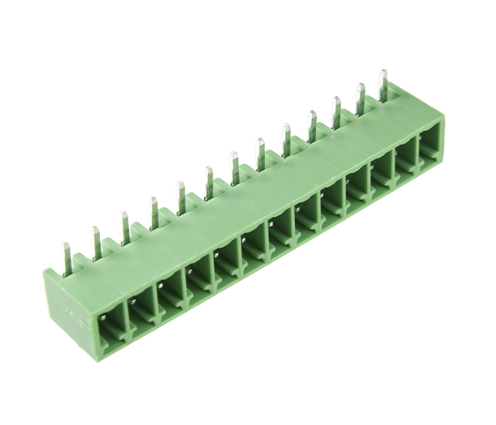 Borne Receptáculo para PCI 90 Graus - 13 Vias - Passo 3,81mm - 11,2mm - Verde