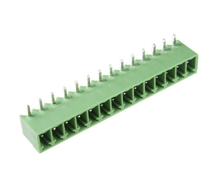 Borne Receptáculo para PCI 90 Graus - 14 Vias - Passo 3,81mm - 11,2mm - Verde