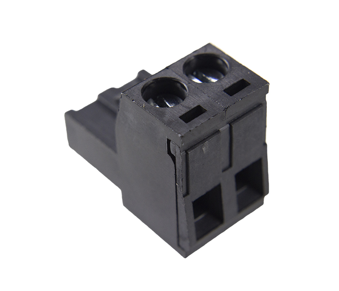 Borne Plug para Cabo 2 Vias - Passo 5,08mm - 15,1mm - Preto