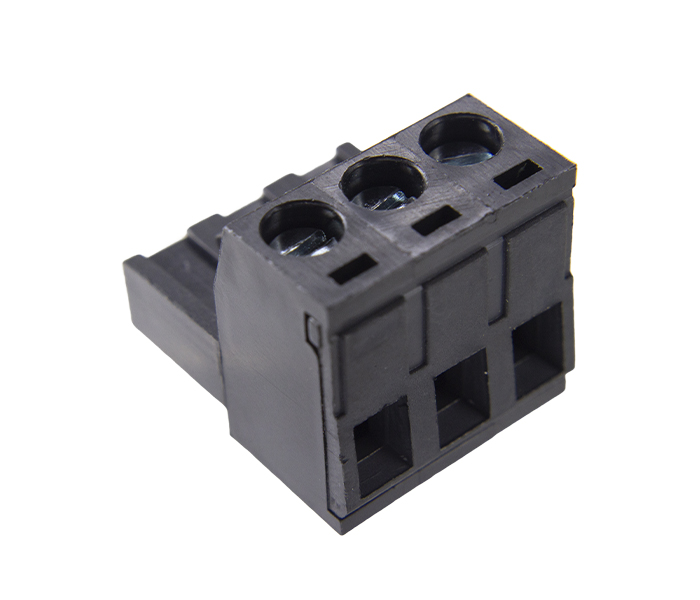 Borne Plug para Cabo 3 Vias - Passo 5,08mm - 15,1mm - Preto