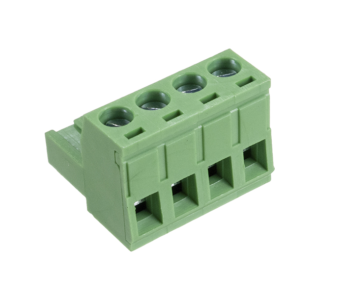 Borne Plug para Cabo 4 Vias - Passo 5,08mm - 15,1mm - Verde