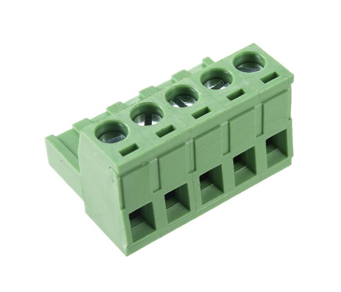 Borne Plug para Cabo 5 Vias - Passo 5,08mm - 15,1mm - Verde