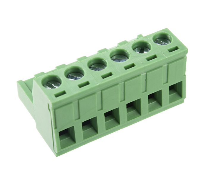 Borne Plug para Cabo 6 Vias - Passo 5,08mm - 15,1mm - Verde