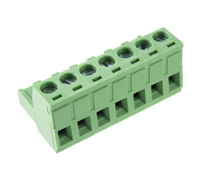 Borne Plug para Cabo 7 Vias - Passo 5,08mm - 15,1mm - Verde