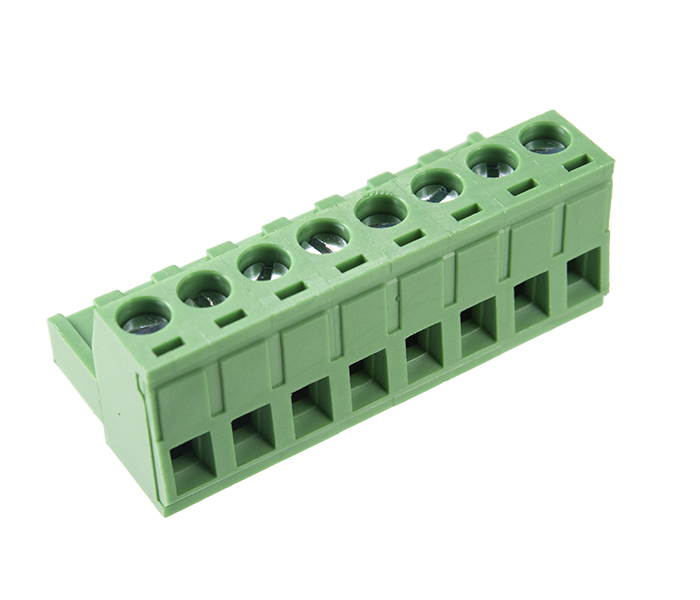 Borne Plug para Cabo 8 Vias - Passo 5,08mm - 15,1mm - Verde