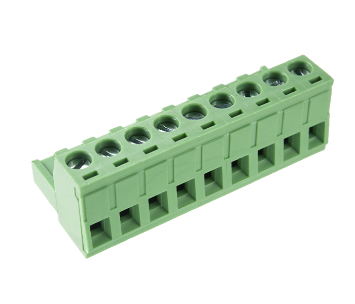Borne Plug para Cabo 9 Vias - Passo 5,08mm - 15,1mm - Verde