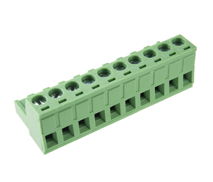 Borne Plug para Cabo 10 Vias - Passo 5,08mm - 15,1mm - Verde