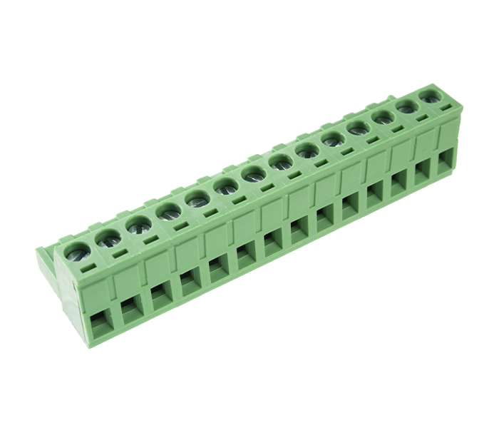 Borne Plug para Cabo 14 Vias - Passo 5,08mm - 15,1mm - Verde