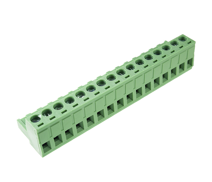 Borne Plug para Cabo 16 Vias - Passo 5,08mm - 15,1mm - Verde