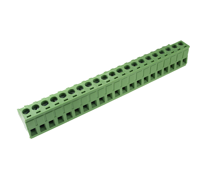 Borne Plug para Cabo 21 Vias - Passo 5,08mm - 15,1mm - Verde