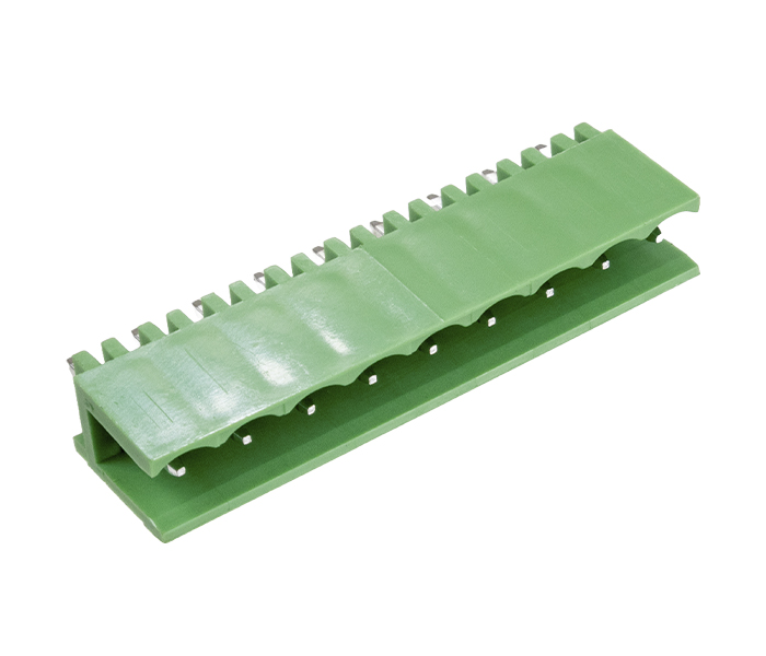 Borne Receptáculo para PCI 180 Graus 9 Vias - Passo 5,08mm - 15,1mm - Verde - Lateral Aberta